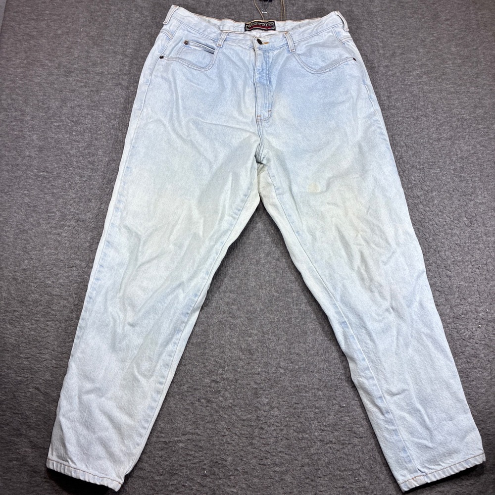 Vintage Avenue Blues Jeans Women 16 AVG Light Wash High Rise Mom Tapered Leg